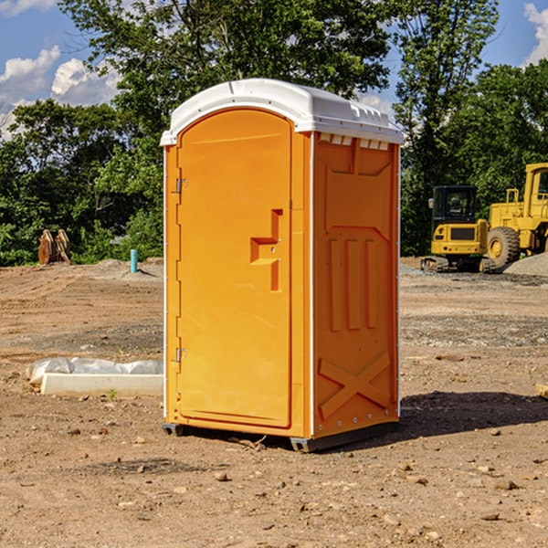 can i customize the exterior of the portable toilets with my event logo or branding in Owosso MI